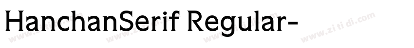 HanchanSerif Regular字体转换